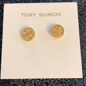 Tory Burch logo circle-stud earrings